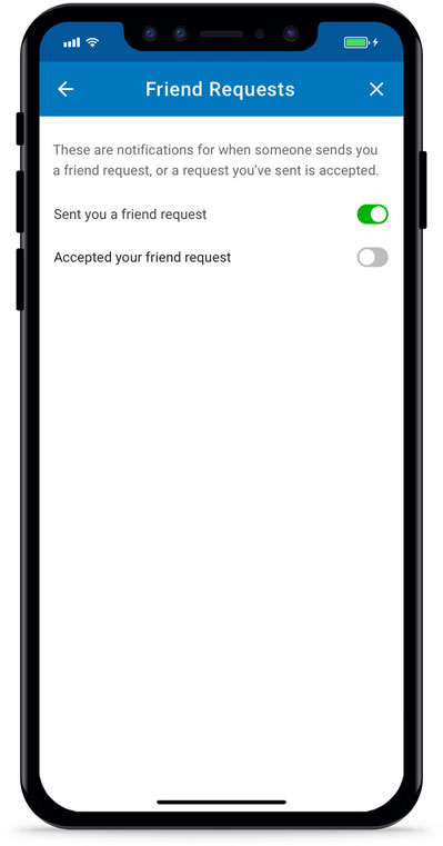 Friend-Requests Friend Requests Notifications Settings