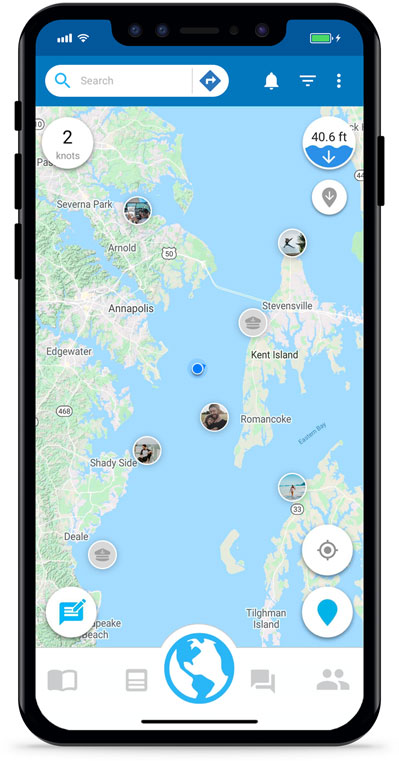 Home-Screen—See-Friends See Boaters on Your Map