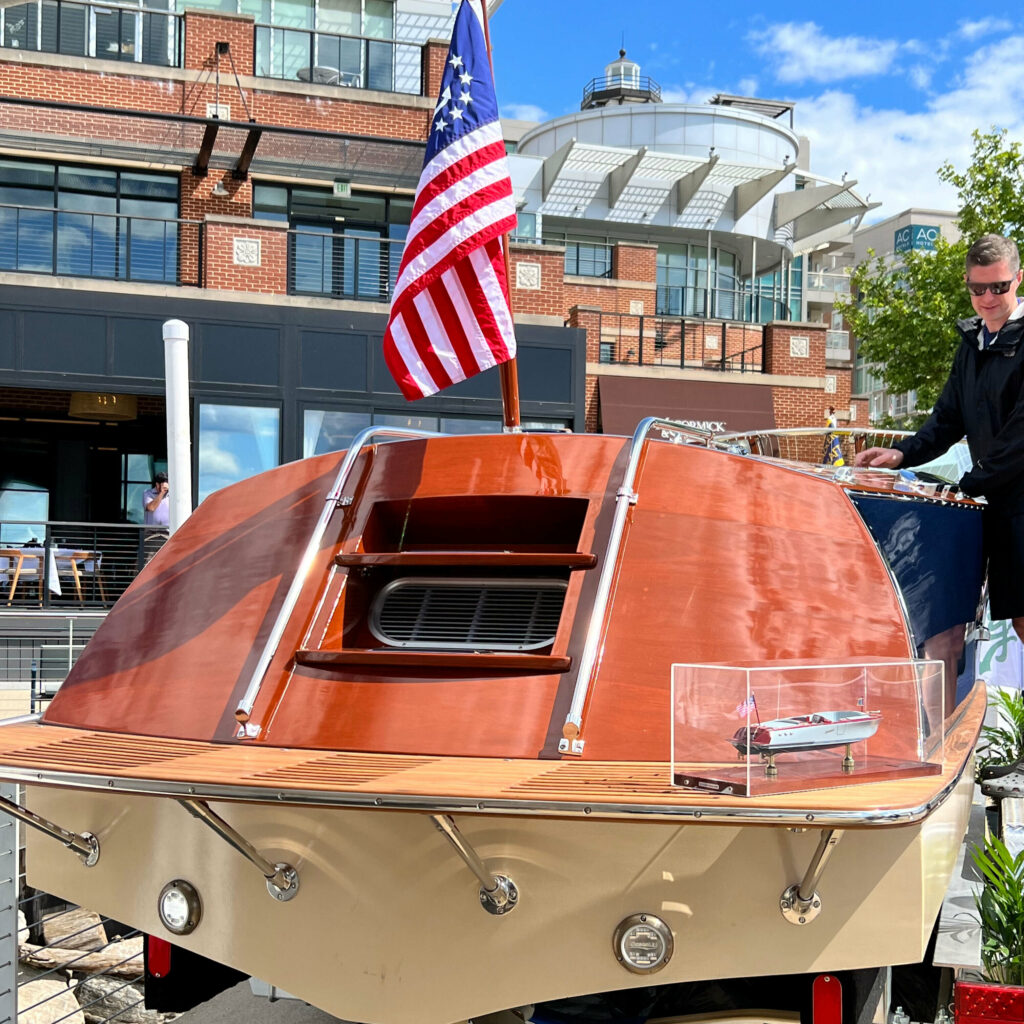 Model boat at National Harbor