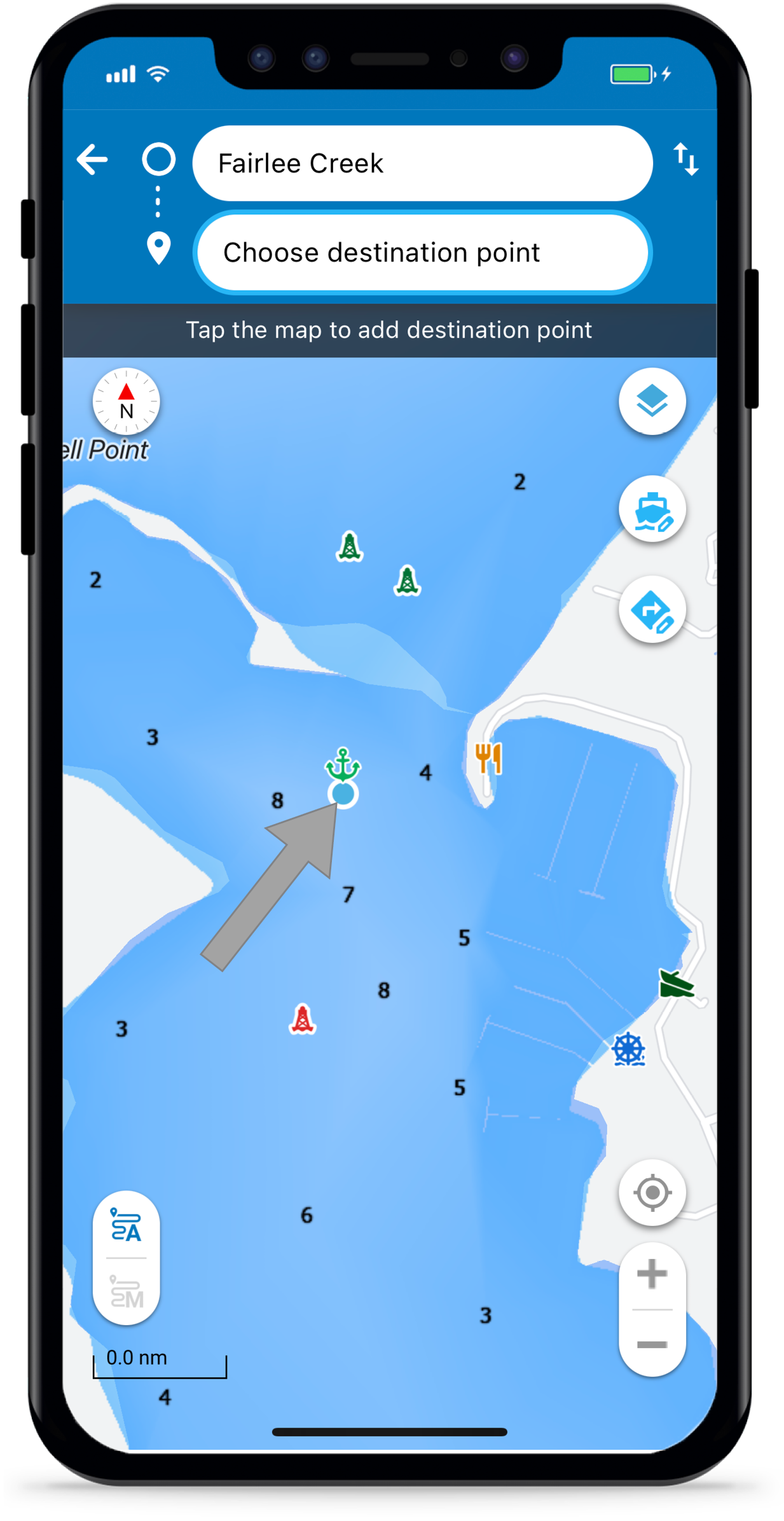 Tap Map for Start and Destination