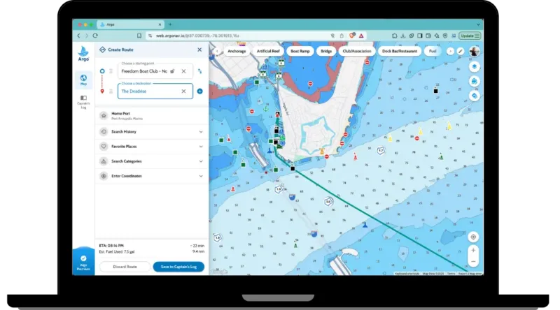 Easily plan routes to destinations around your club. Use your phone, tablet or laptop.