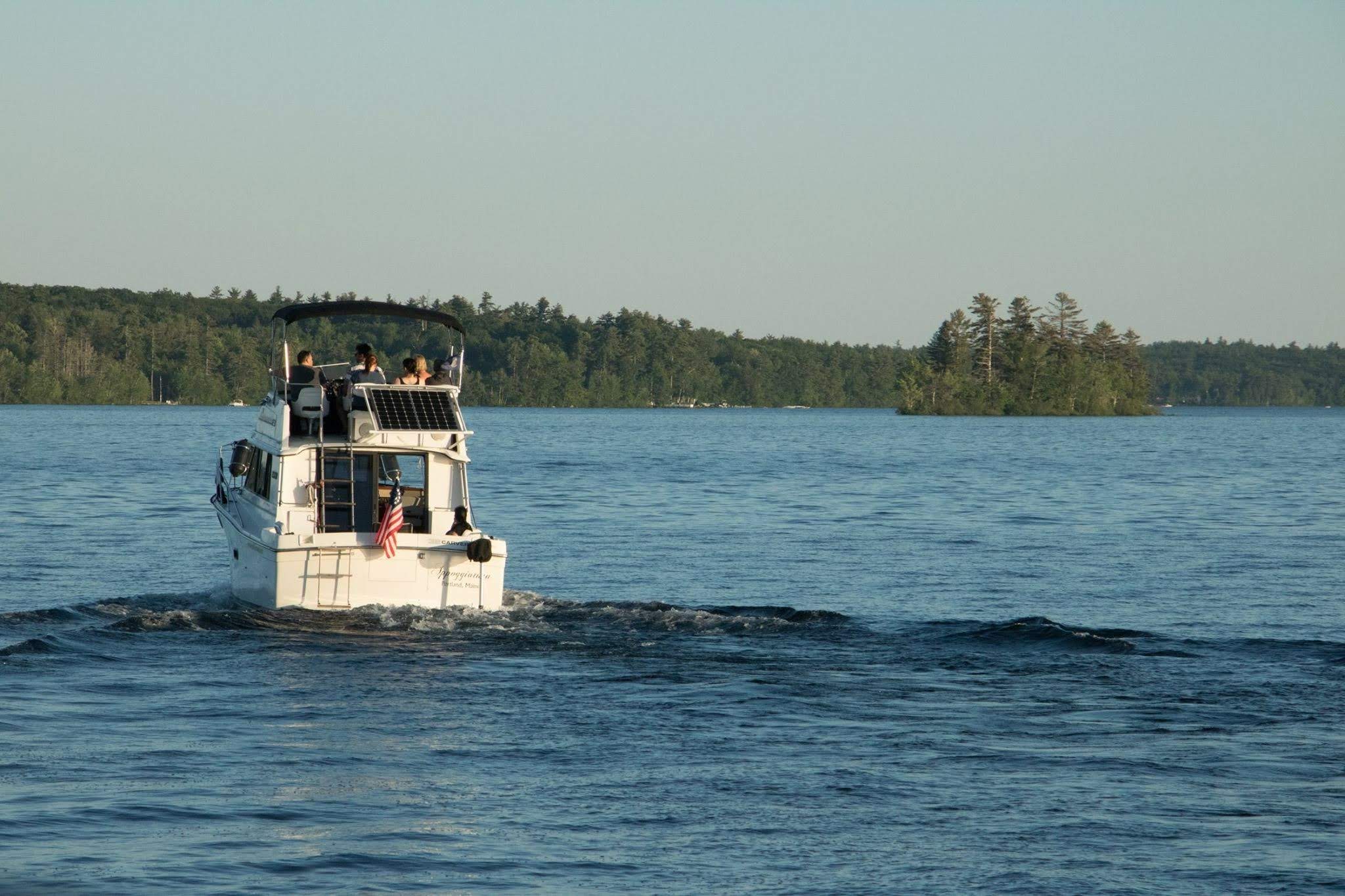 Dave speeding away on his practice boat prior to trying the Great Loop.