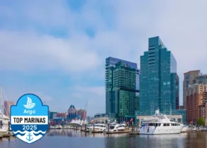 A sample of the beautiful views at Harbor East Marina.