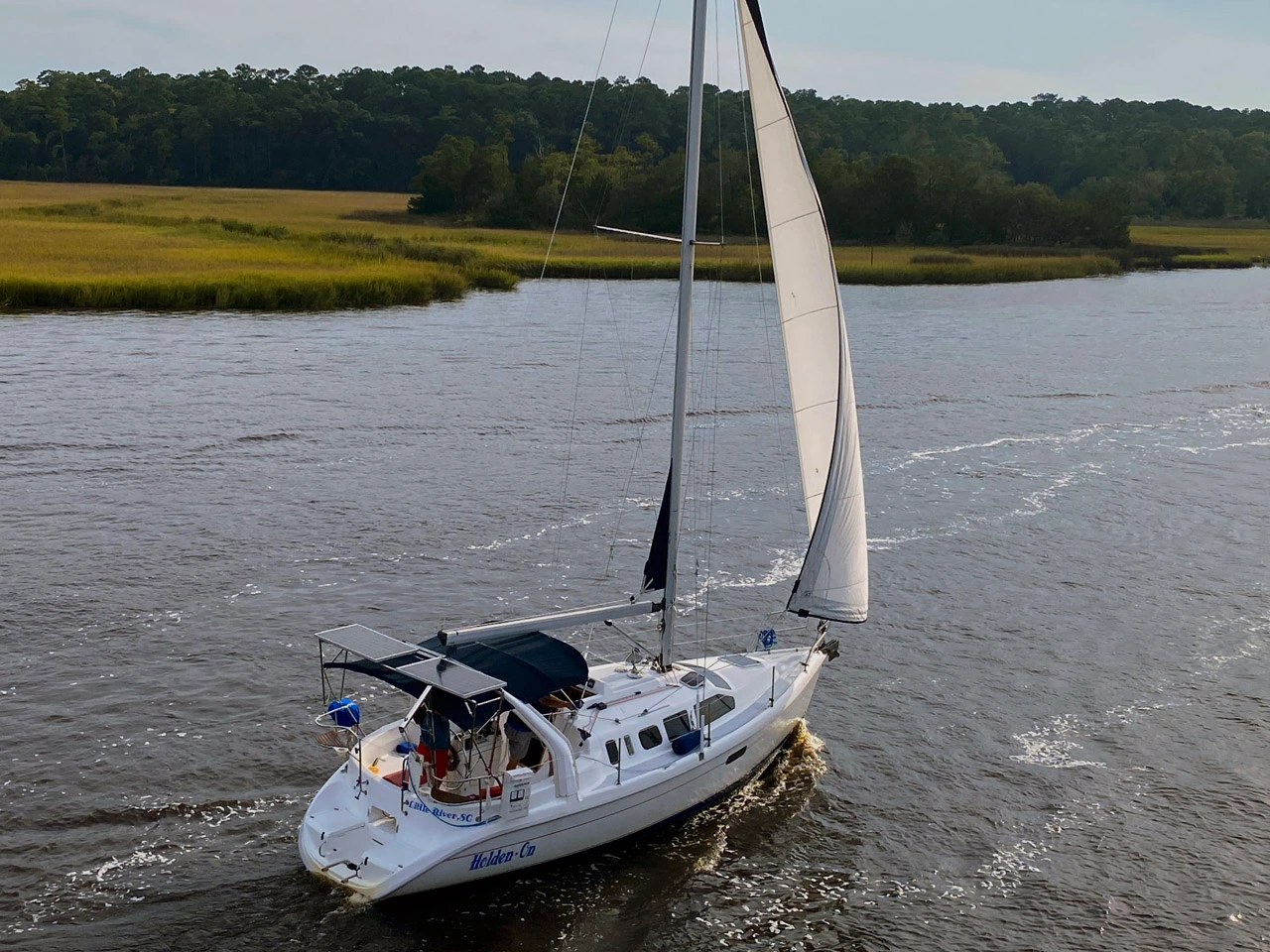 S/V Holden On under sail.