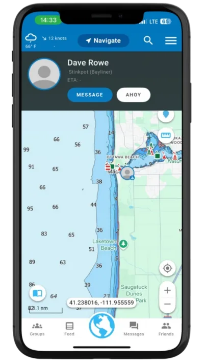 See friends in phone app