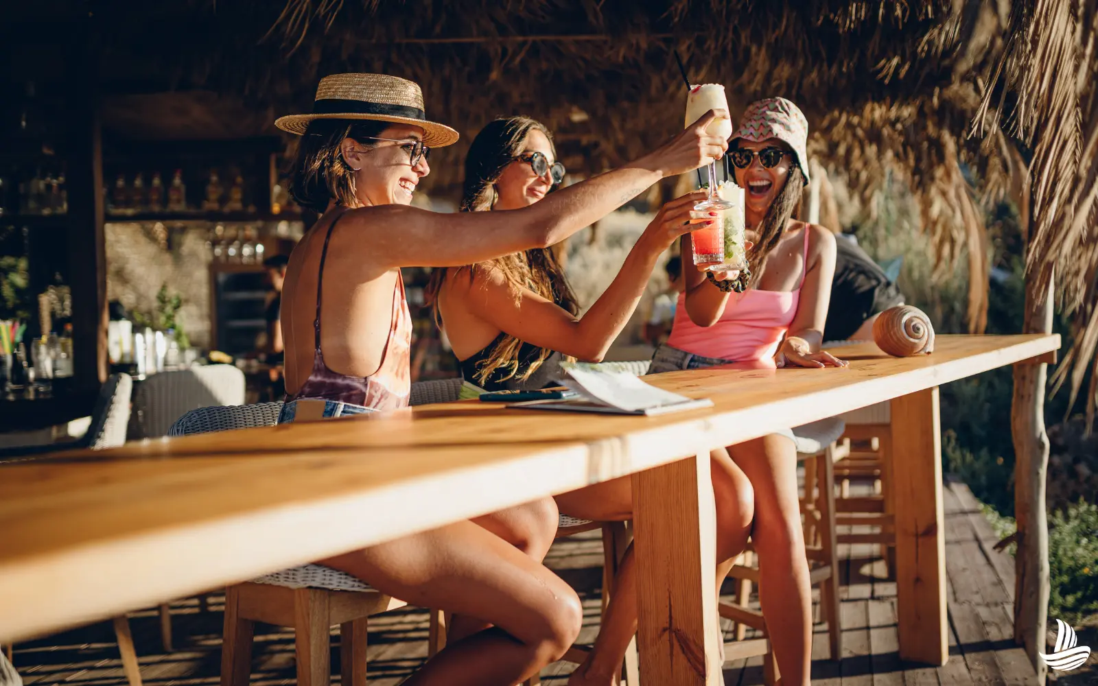 boaters at a fun dock bar shown in the Argo Web App