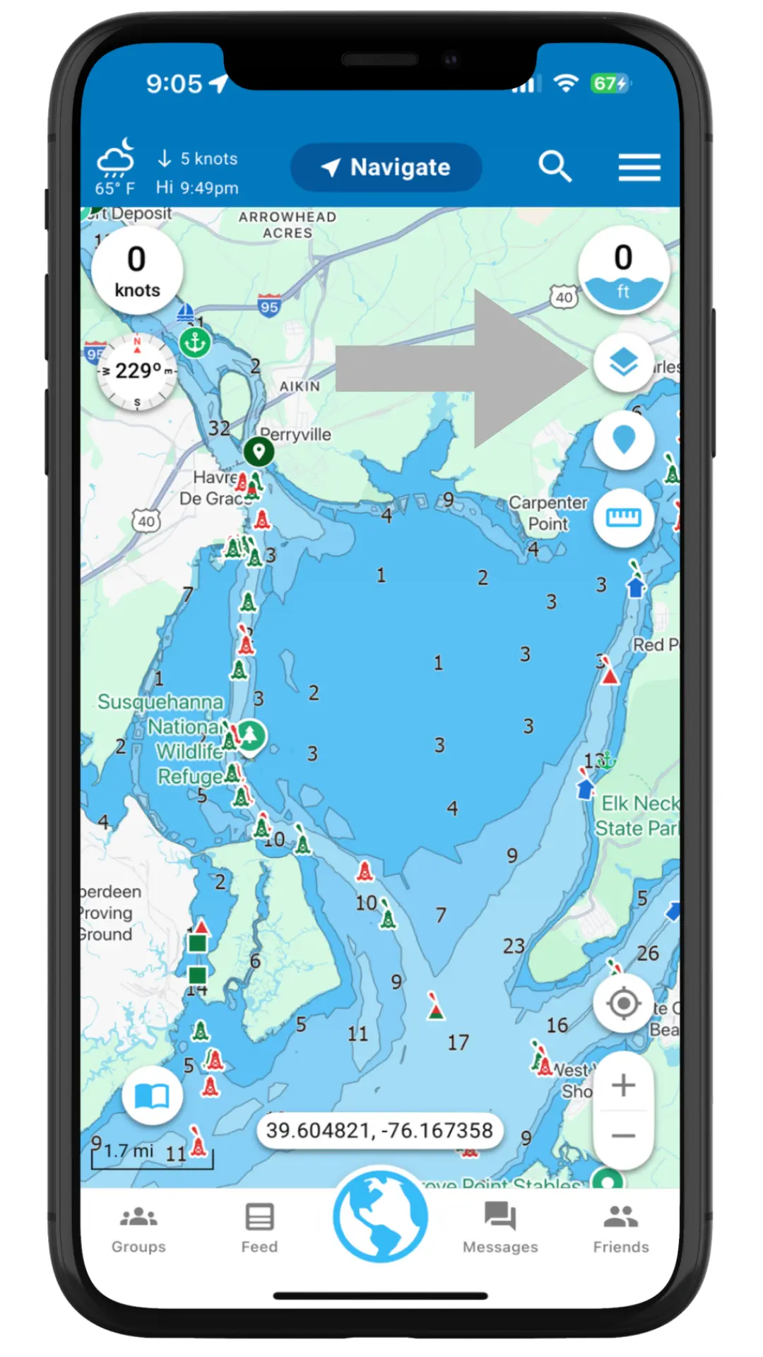 open map options