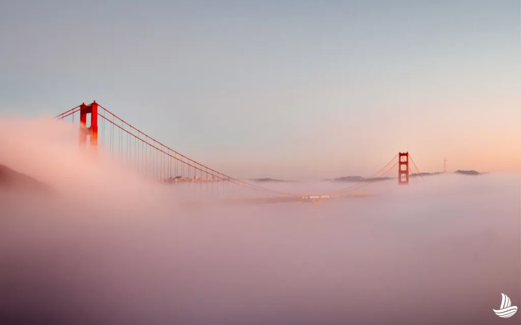 Fog Around the Golden Gate Bridge