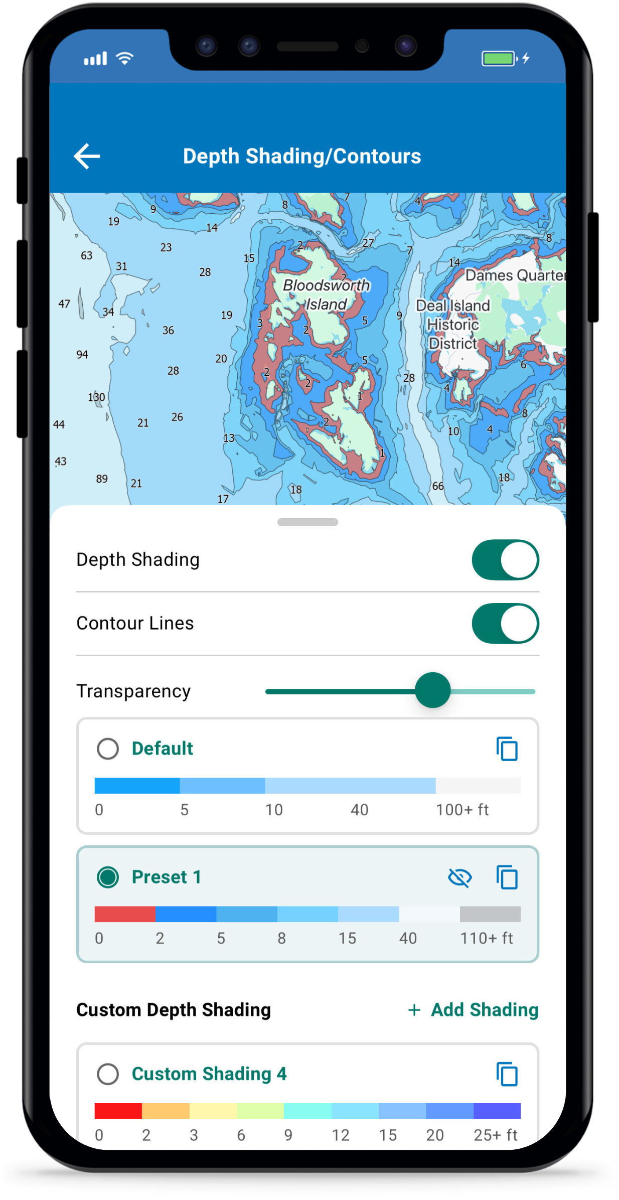 custom depth shading