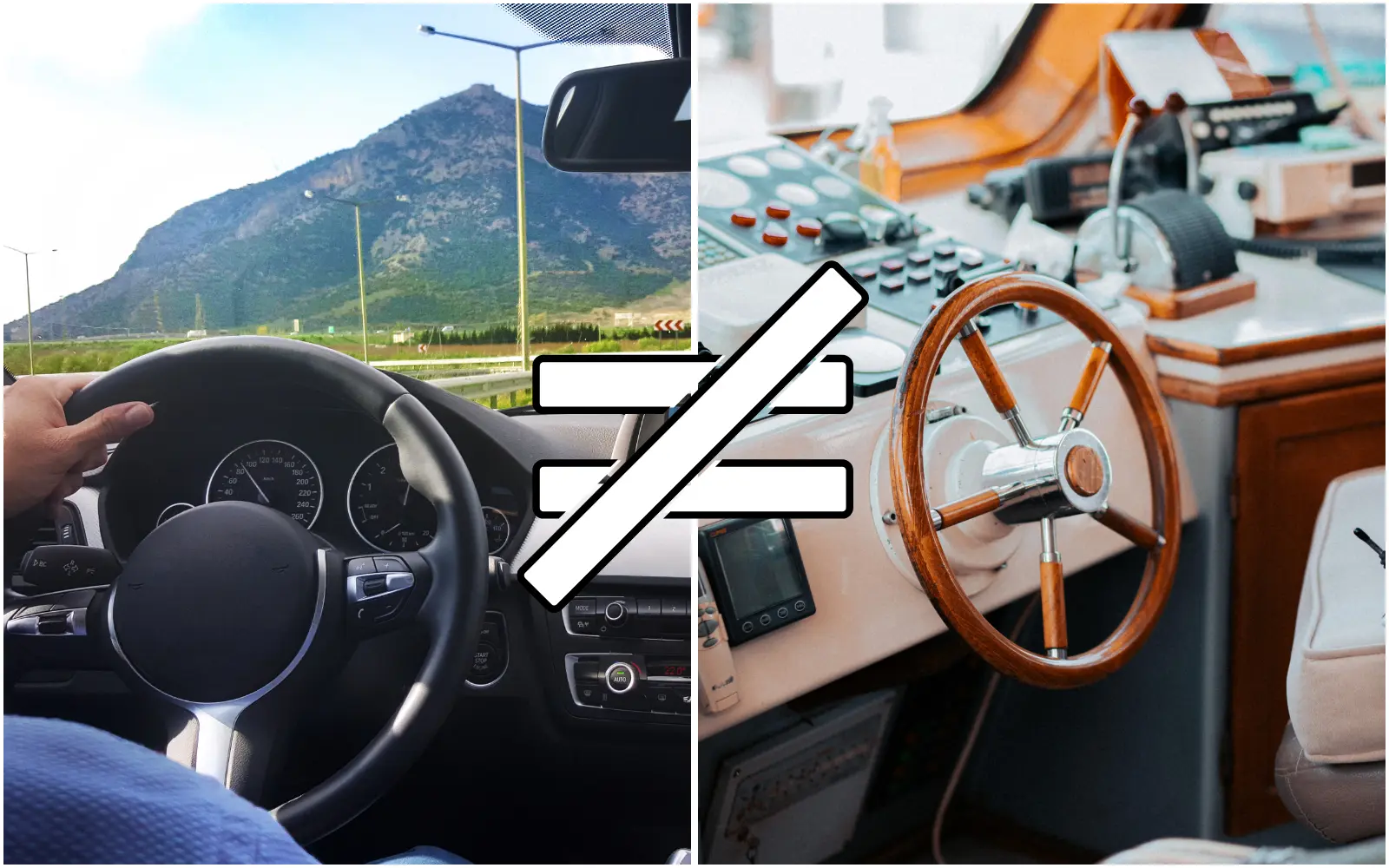 Car Navigation versus Boat Navigation