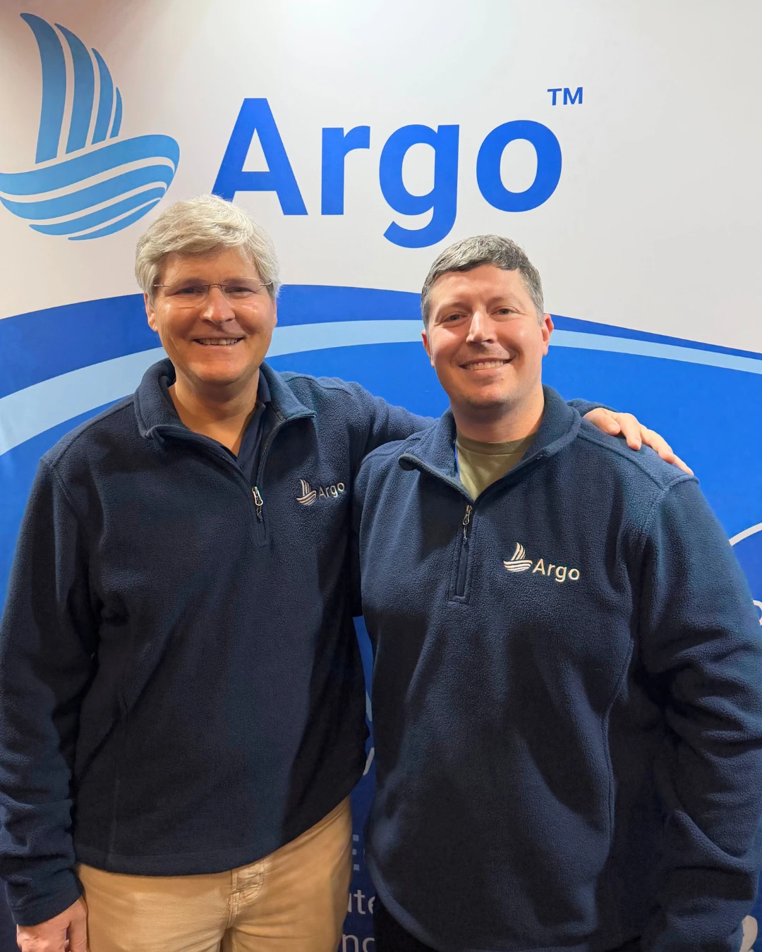 Jeff Foulk and Nick Gaffney at the Seattle boat show.