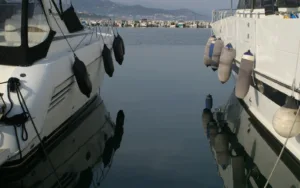 Two boats too close together.