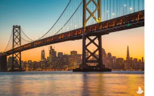 Sunset in San Francisco, California.