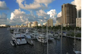 Las Olas Marina on a summer day.