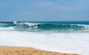 Wicked swells in Newport, CA.