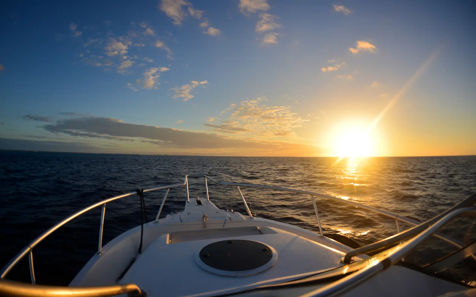 Spring Boating Boating during a beautiful sunset.