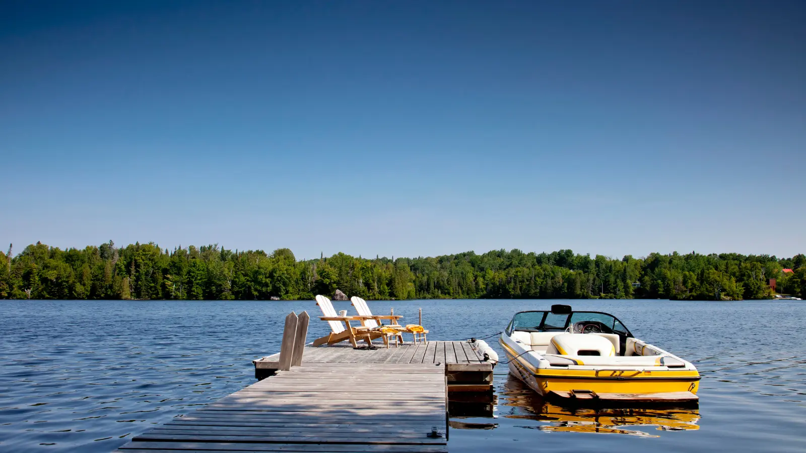 Boat at the dock getting ready to jet away