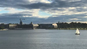 Waterfront view of Severn river.