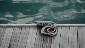 Ropes on dock getting ready to start the day