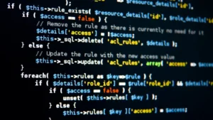 Code on the computer