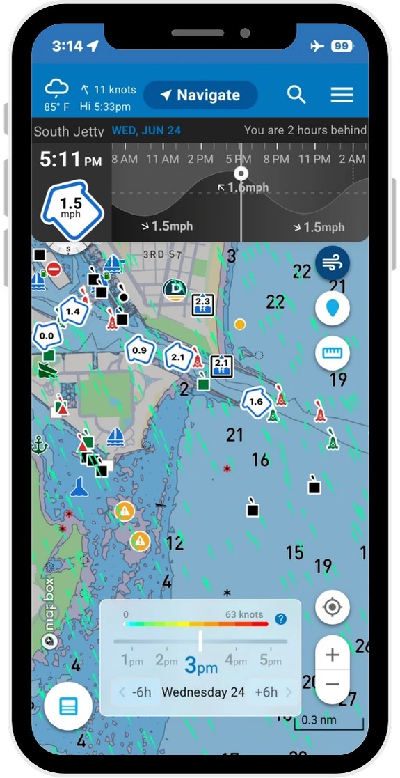 Conditions and Logistics App Screen