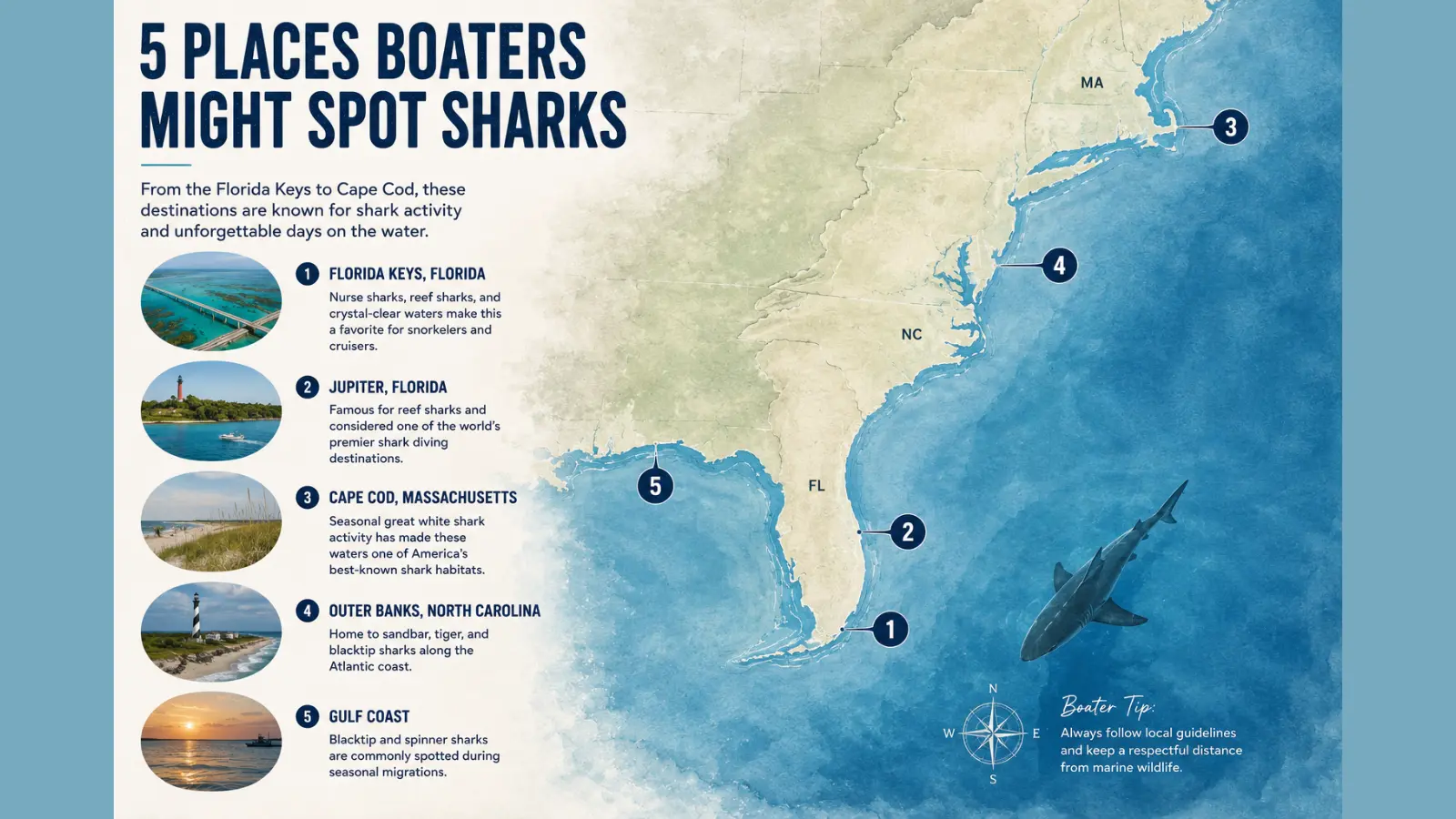Best places to see sharks