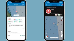 Screenshots of Shark spotting within Argo