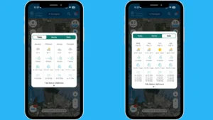 Argo screenshot of weather forecast 