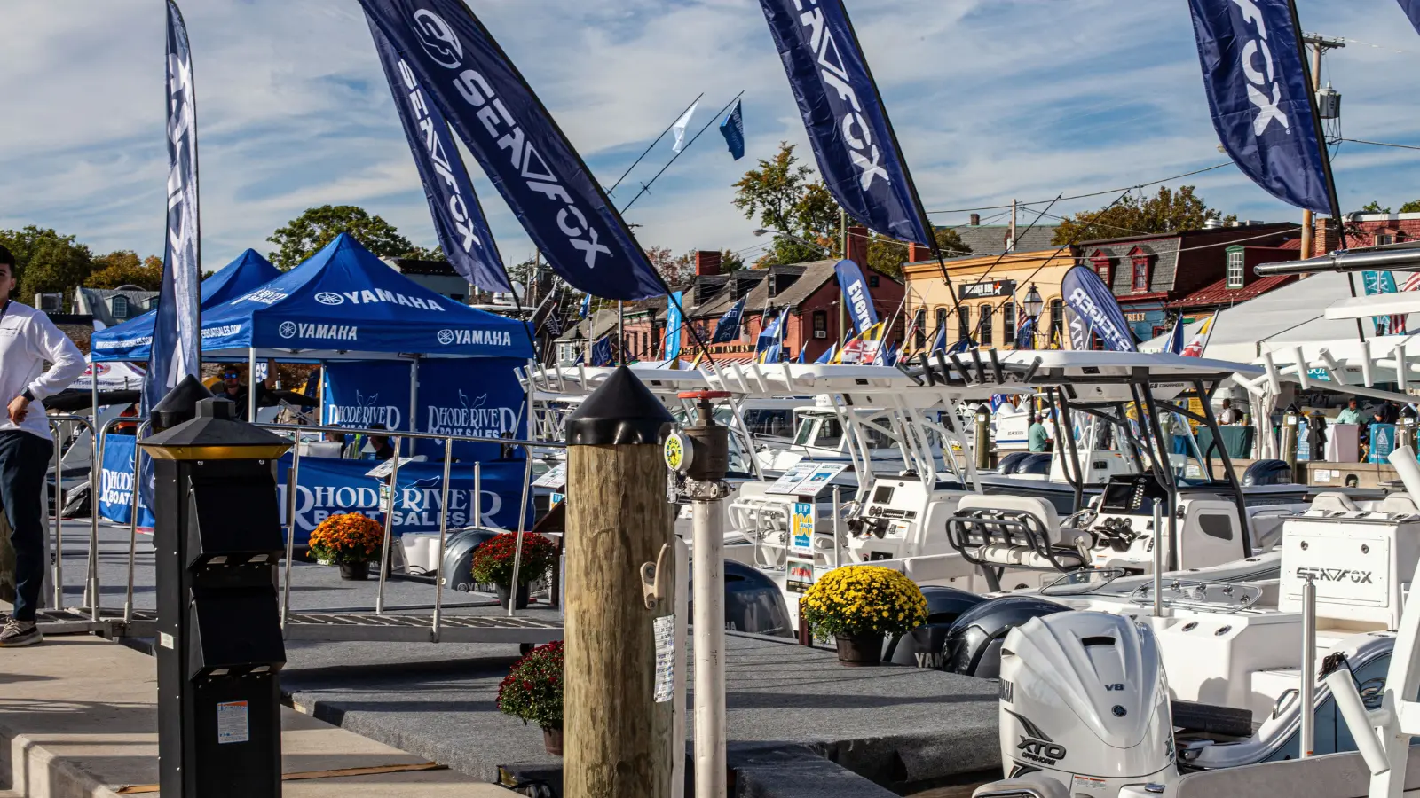 The docks at the annapolis boat show
