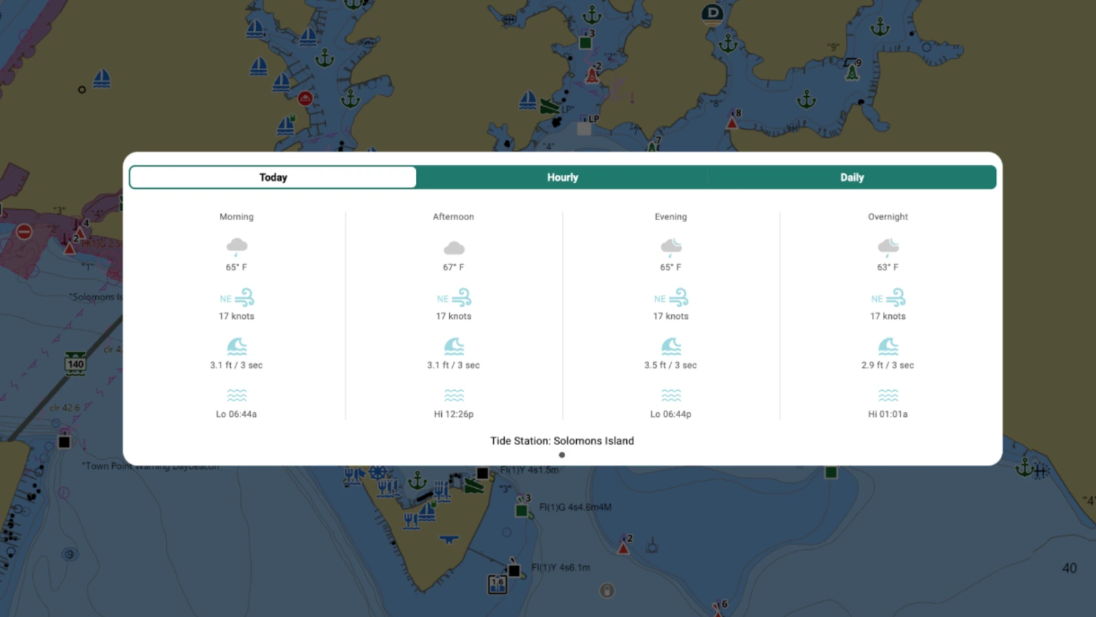Argo web app screenshot with weather