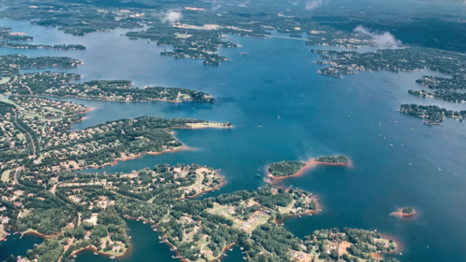 Aerial view of Lake norman